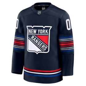 Mænd NHL New York Rangers Trøje Tilpasset 2024-25 Fanatics Premium Navy Tredje